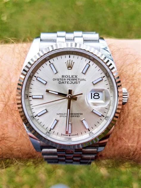 rolex silver datejust